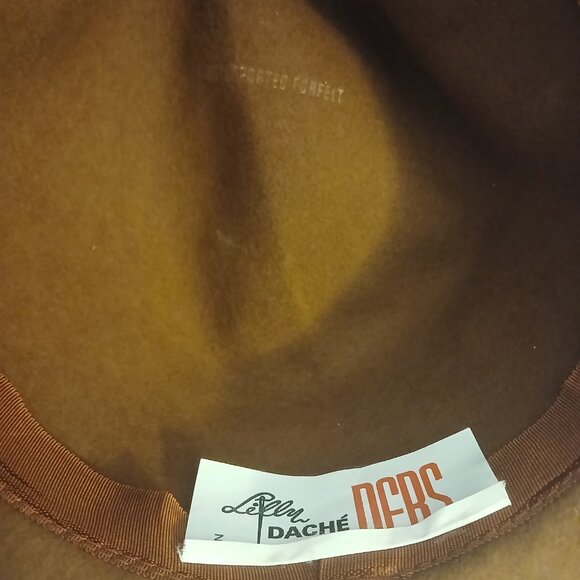 Vintage Lilly Dache Debs New York Brown Fedora Hat - Picture 3 of 5
